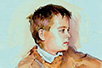 Boy from Perlez (Aquarelle, Mihail Kulačić)